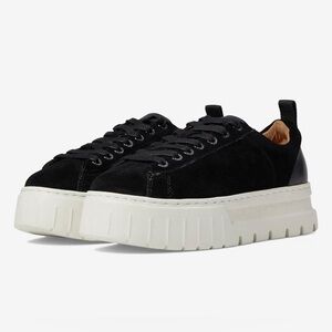 J/Slides Roger Lace Up Low Top Suede Leather Platform Sneakers - NWT